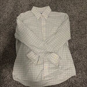 Men's Checkered Shirt - White and Green